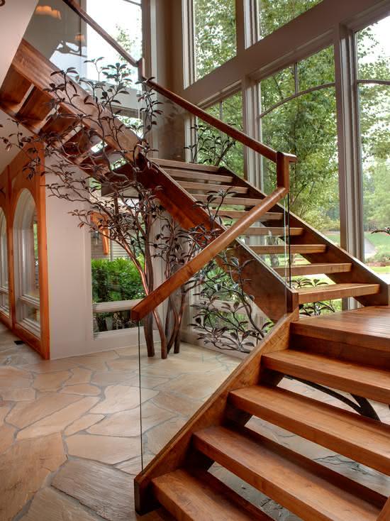 mẫu thiết kế cầu thang gỗ đẹp 44
