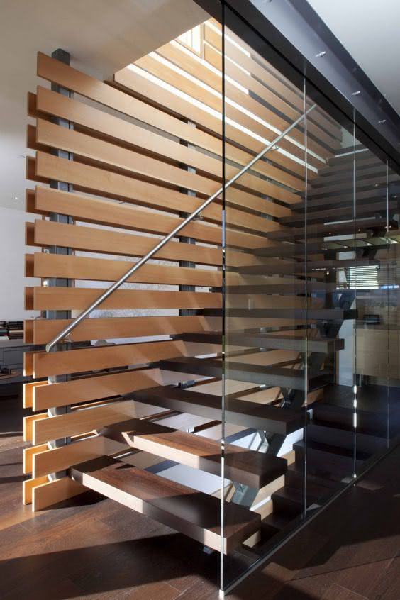mẫu thiết kế cầu thang gỗ đẹp 48