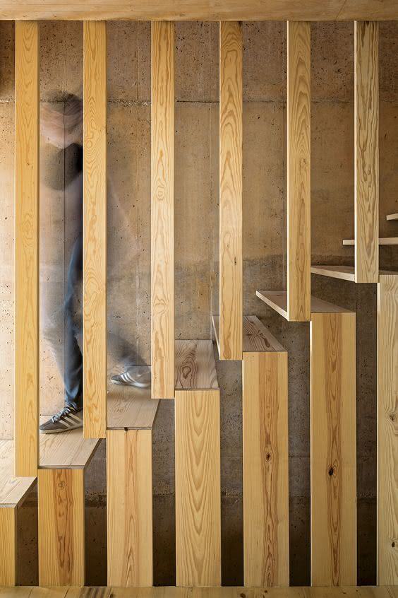 mẫu thiết kế cầu thang gỗ đẹp 51