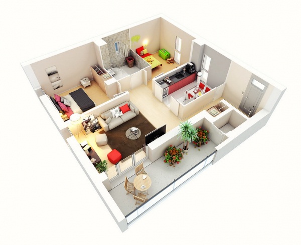 24 mẫu thiết kế căn hộ 2 phòng ngủ cho vợ chồng trẻ 4