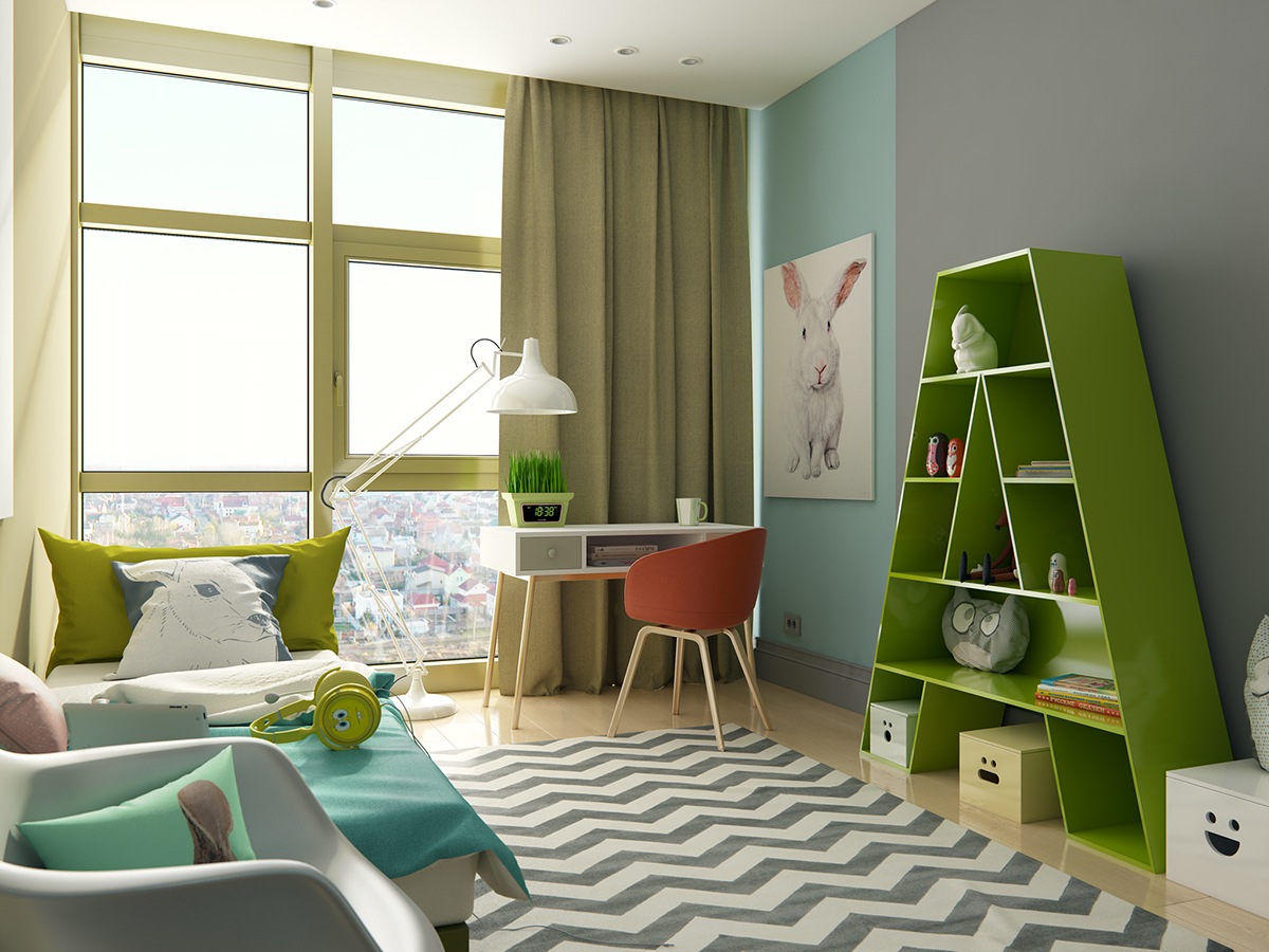 thiết kế phòng ngủ trẻ em sáng tạo hiện đại 9