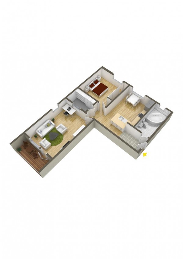 40+ mẫu thiết kế căn hộ có 1 phòng ngủ dành cho cặp vợ chồng trẻ 19