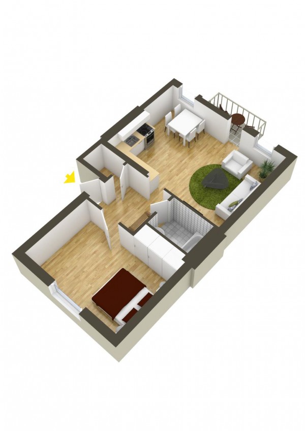 40+ mẫu thiết kế căn hộ có 1 phòng ngủ dành cho cặp vợ chồng trẻ 26