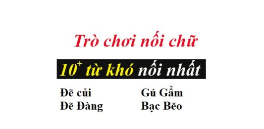 chơi nối từ nối chữ