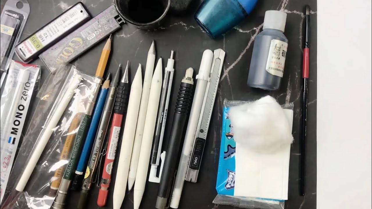 Dụng cụ cần thiết nhất để vẽ chân dung | truyền thần ✨💕 - YouTube