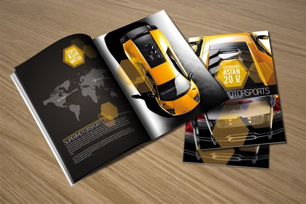 Những chi tiết màu vàng sẽ làm nổi bật cuốn catalogue