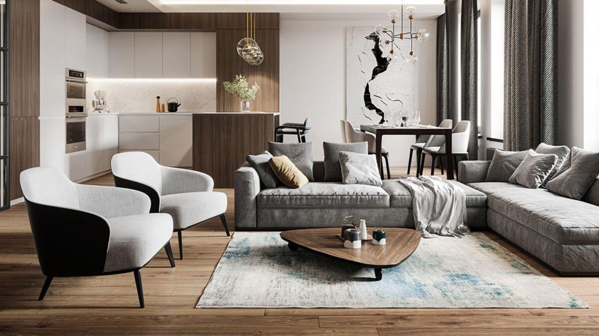 Thiết kế phòng khách đẹp theo phong cách hiện đại Thiết kế nội thất phòng khách nhà cấp 4