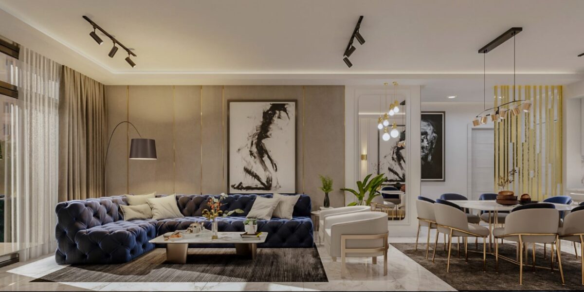 Thiết kế nội thất phòng khách nhà cấp 4 Thiết kế phòng khách nhà ống có diện tích lớn theo phong cách luxury sang trọng