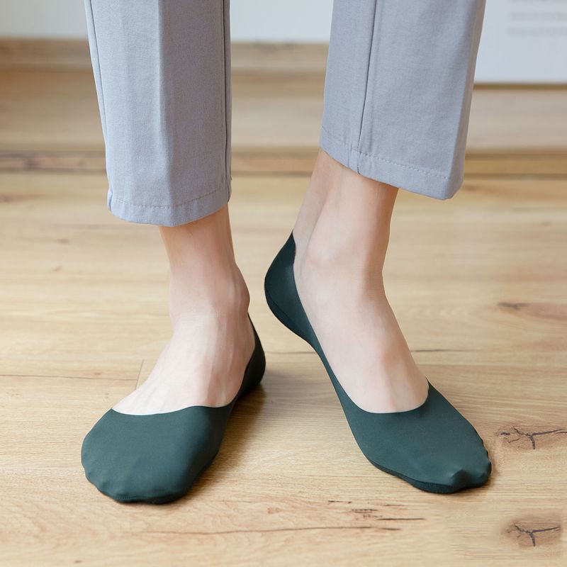Tất vớ Nam trơn đi giày lười chất liệu đúc cao su mát lạnh chống trượt gót chân - Vớ ngắn nữ | ThờiTrangNữ.vn